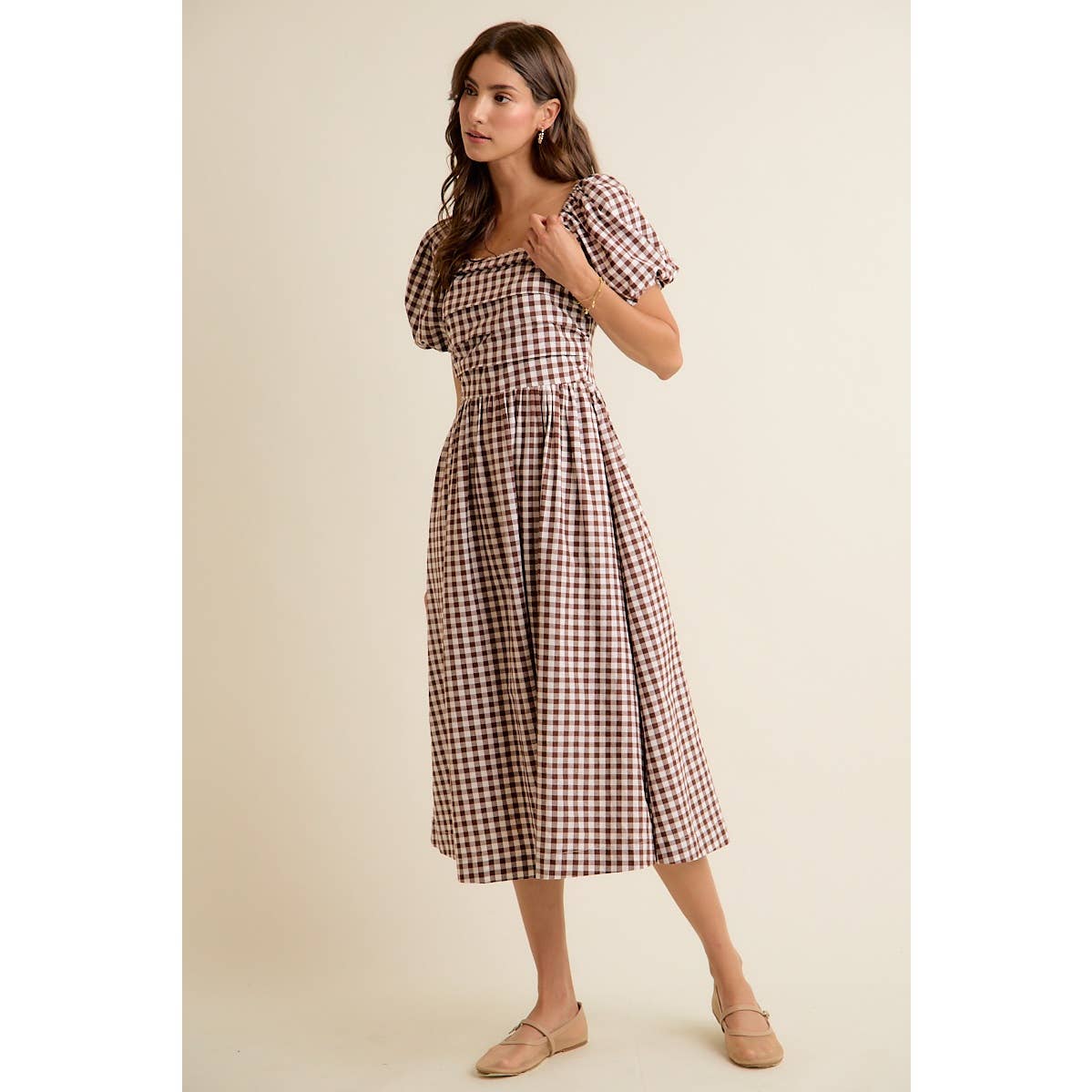 Eloise Gingham Midi Dress