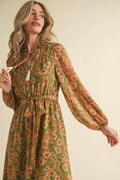 Celia Bloom Midi Dress