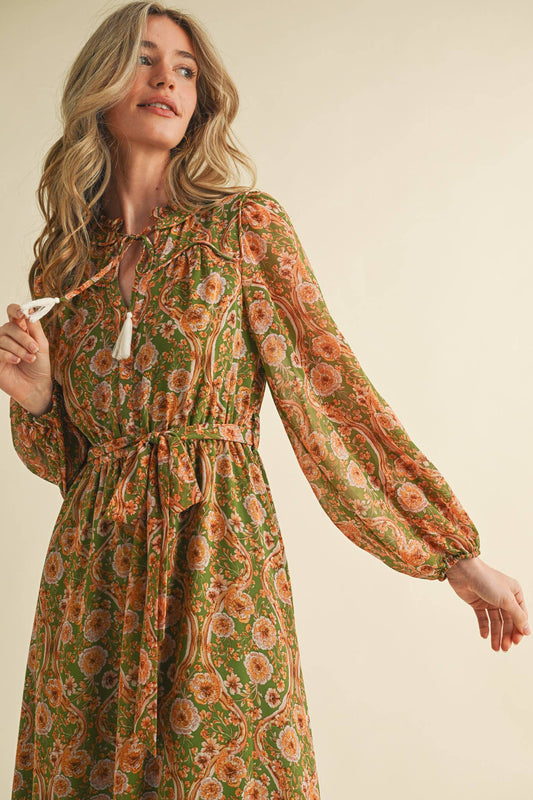 Celia Bloom Midi Dress