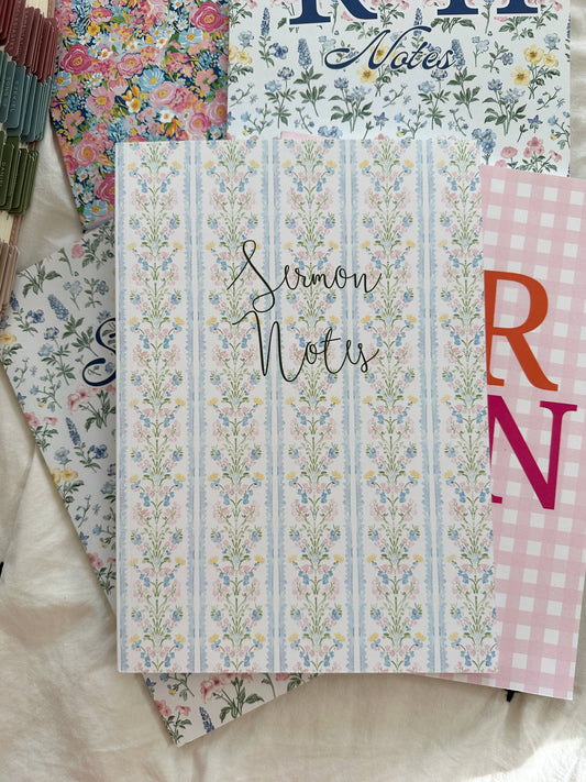 Floral Stripe Sermon Notes