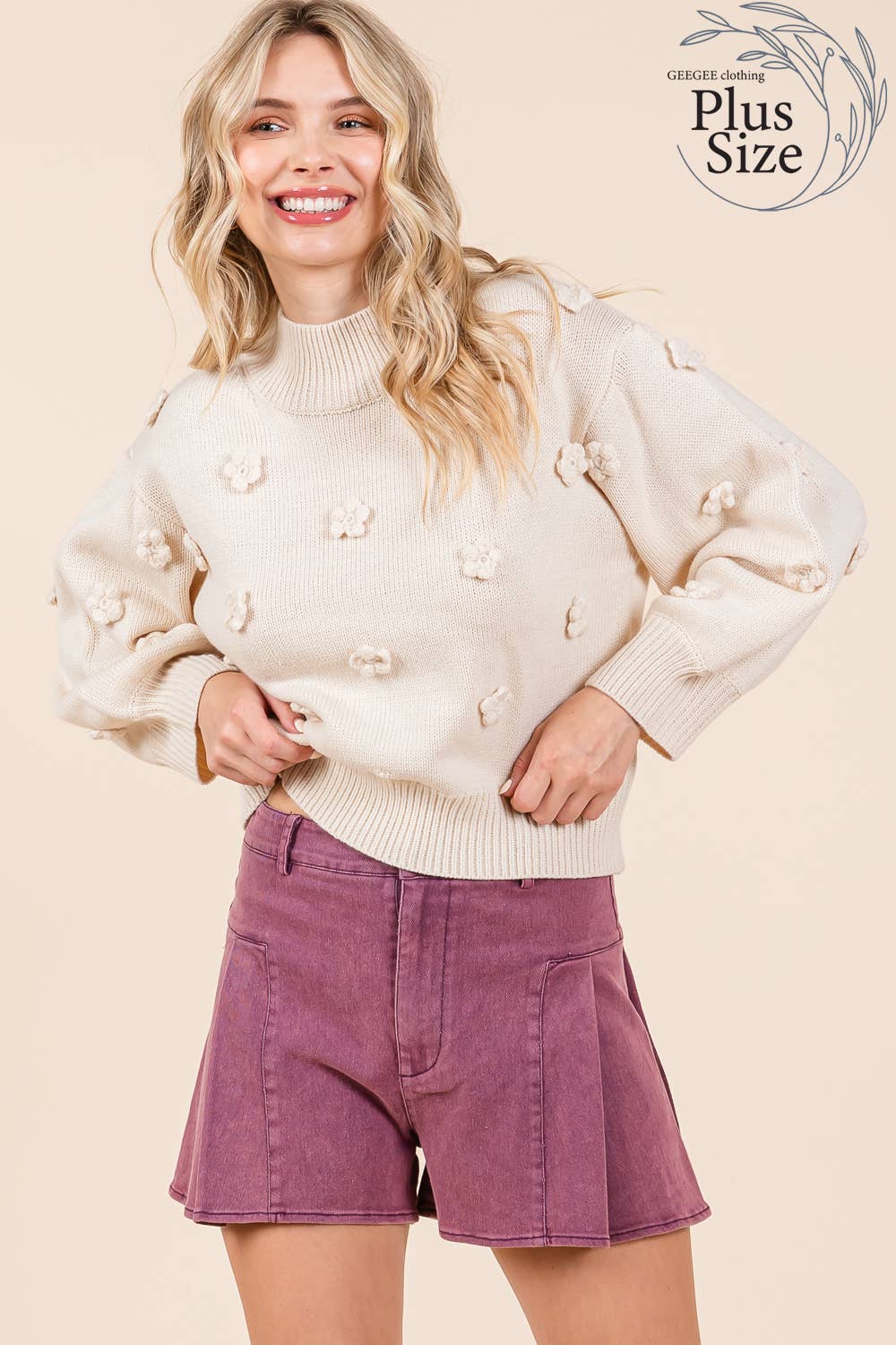 Flower Embroidered Sweater