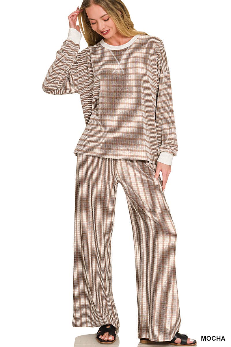 Maribel Ribbed Striped Pants