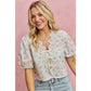 Meadow Bloom Tie Front Top