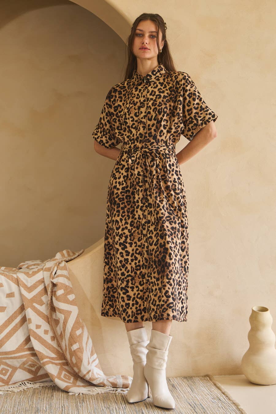 Wynona Belted Shirt Dress