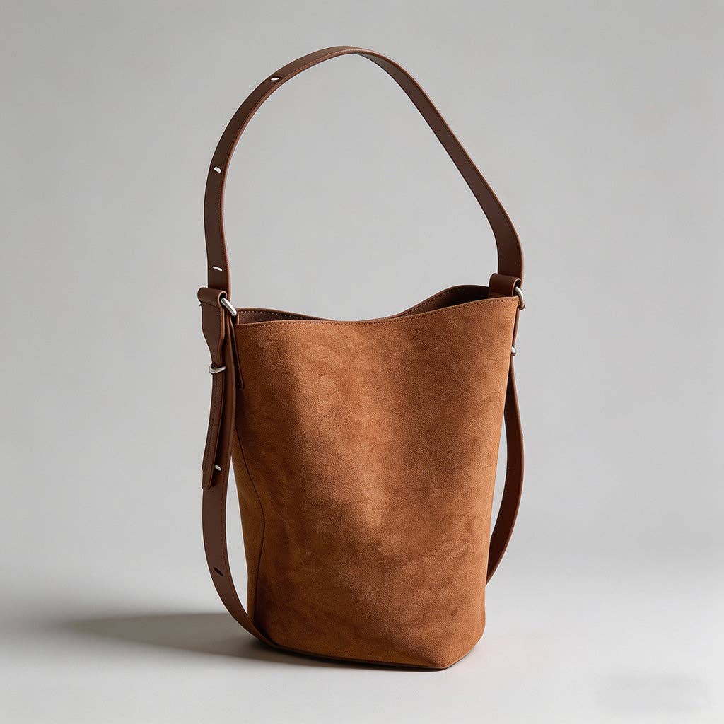 Serenity Vintage Suede Bucket Bag