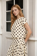 Josephine Polka Dot Short Sleeve Woven Top