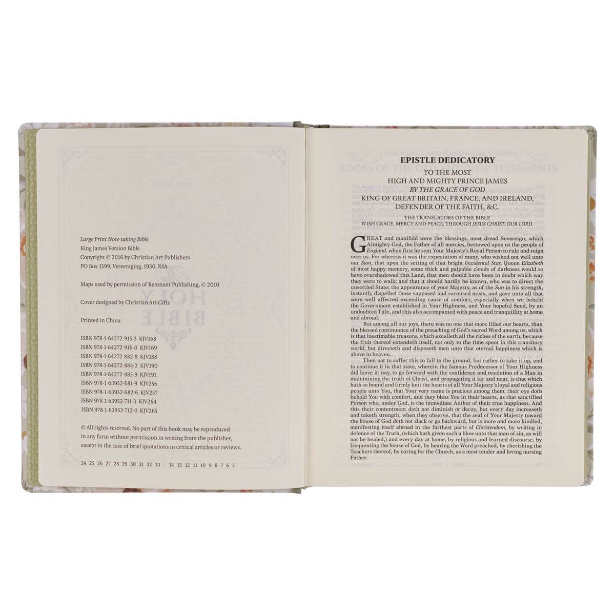 KJV LP Note-taking Bible LP HC Your Will Be Done Luke 22:42