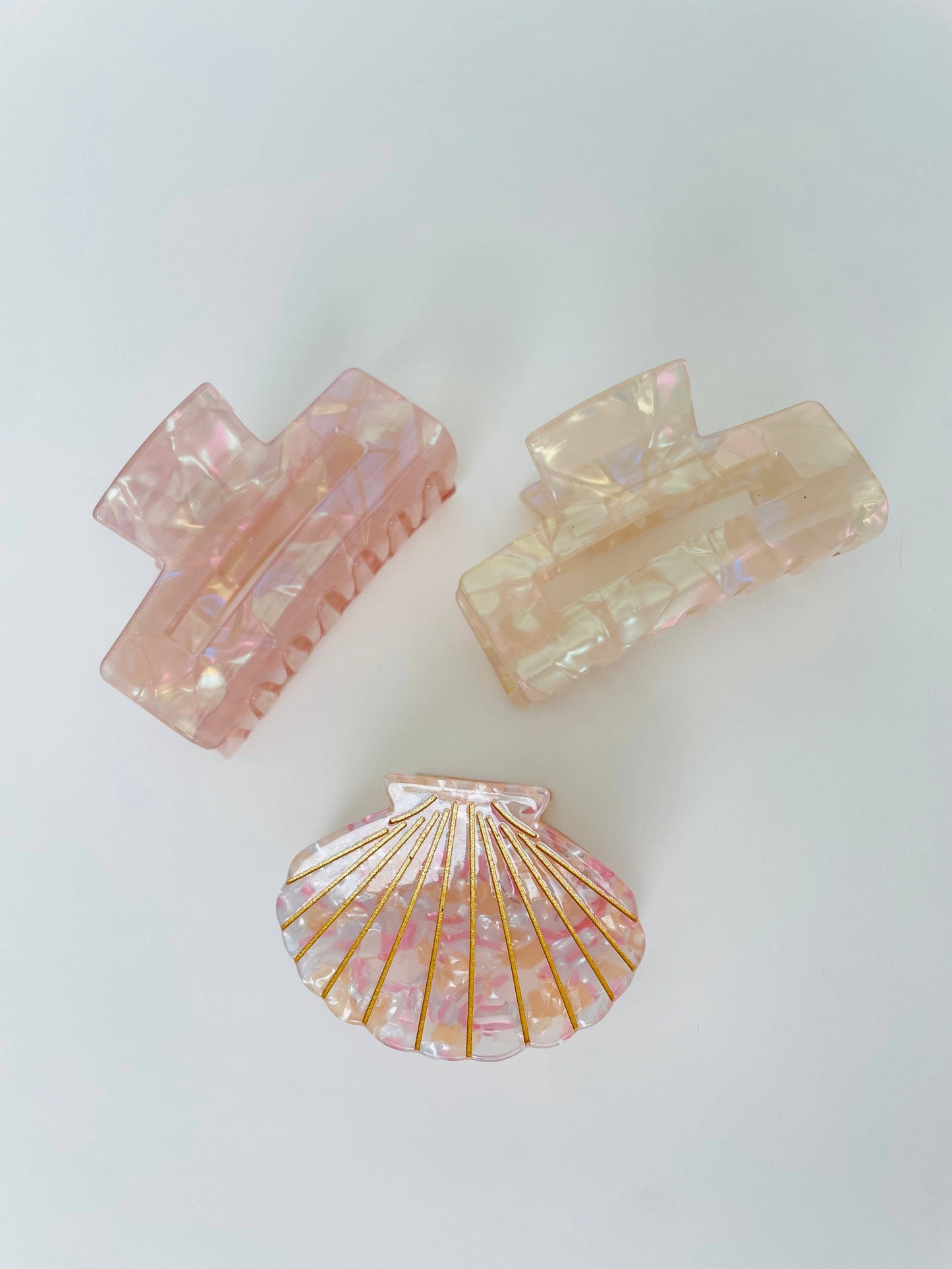 Seashells at Sunset Coastal Claw Clip Set