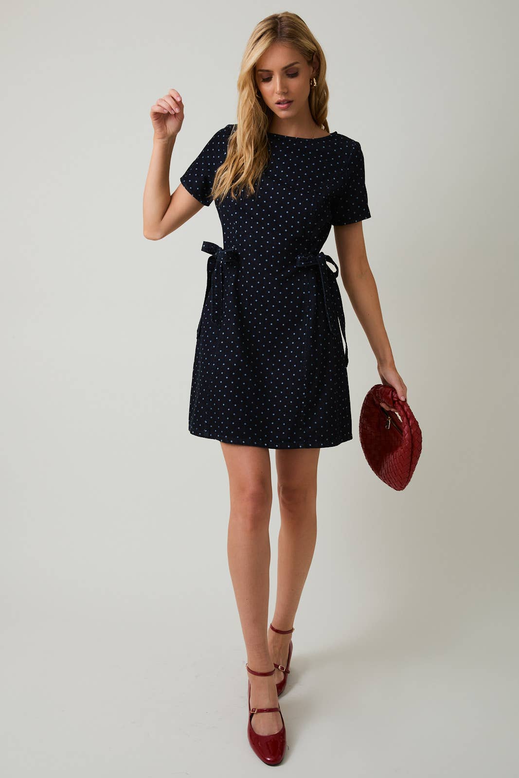 Indigo Side Ties Dress