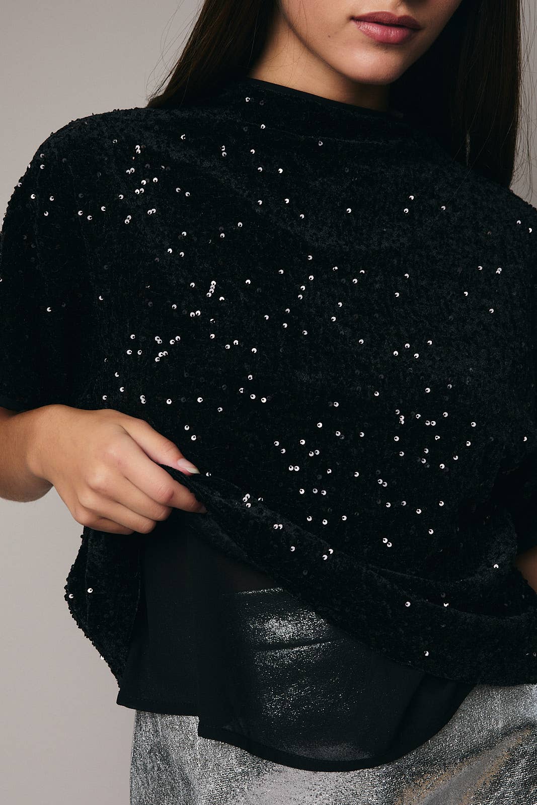 Sequin Velvet Top