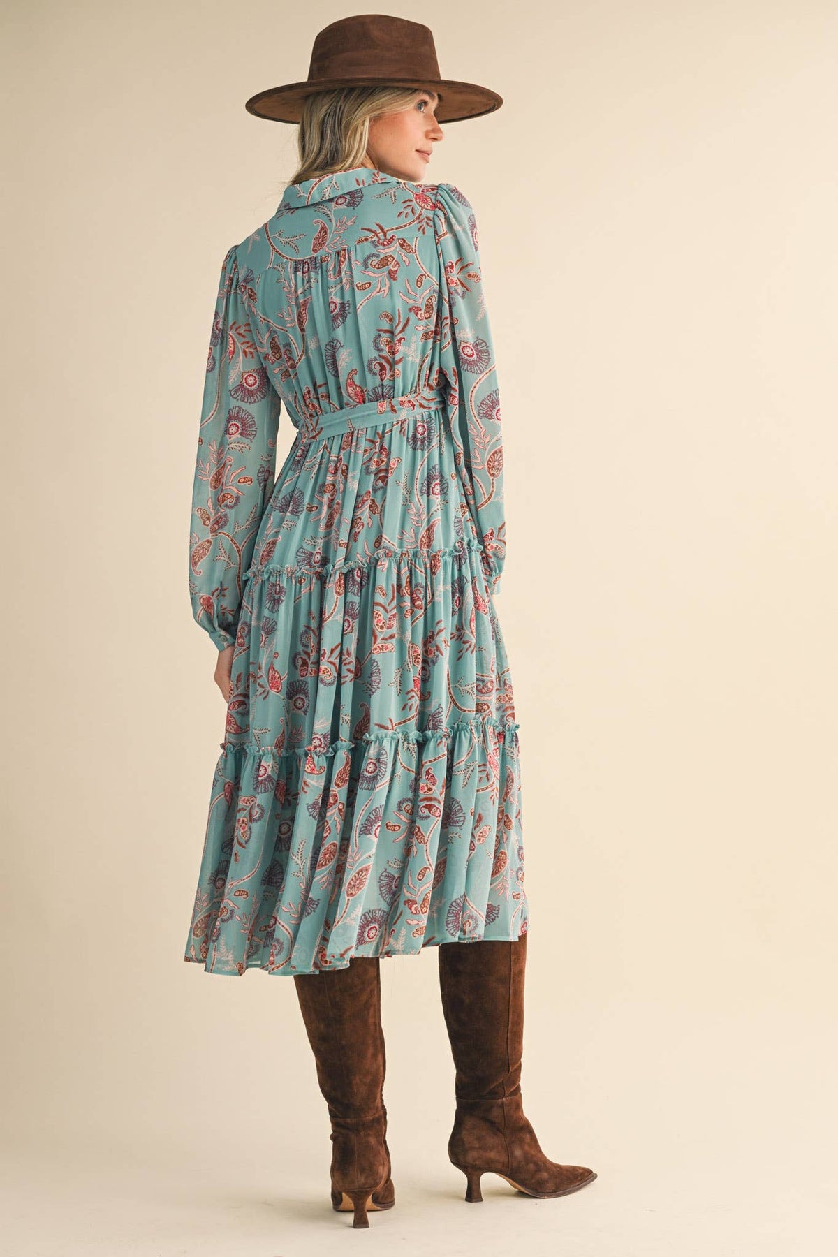 Vale Paisley Midi Dress