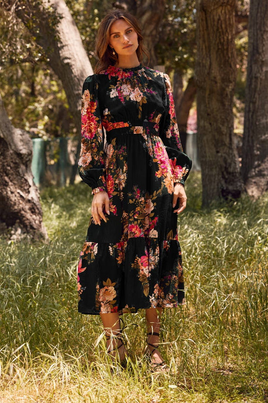 Everly Floral Midi Dress