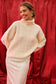 Rhinestone Turtleneck Knit Pullover Sweater