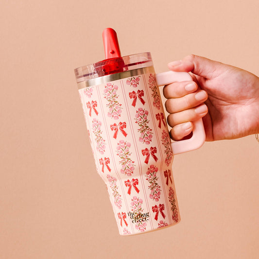 Lifestyle Flip Straw Tumbler-Oh So Merry