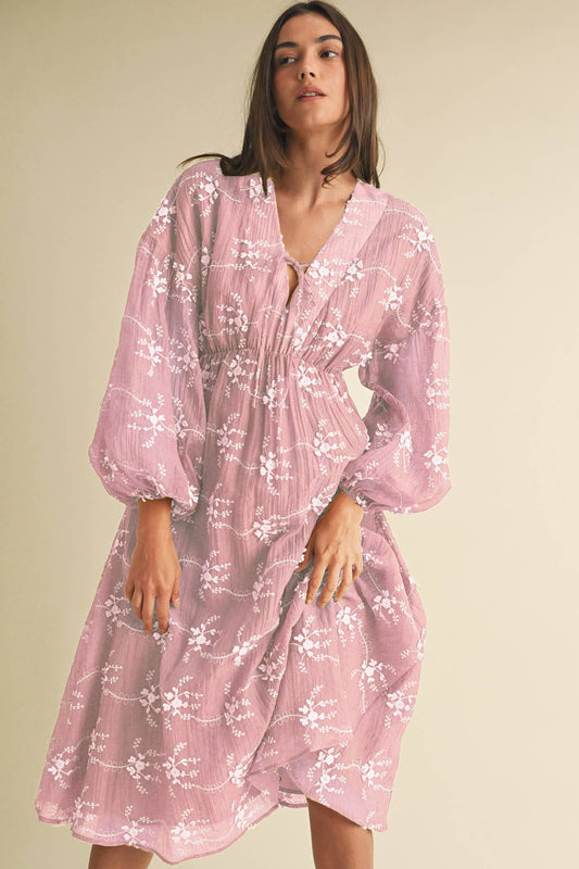 Anaya Embroidered Midi Dress