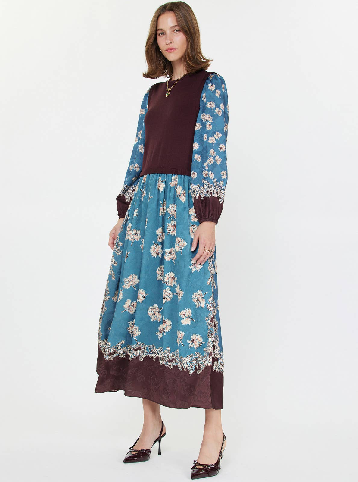 Annelise Floral Midi Dress