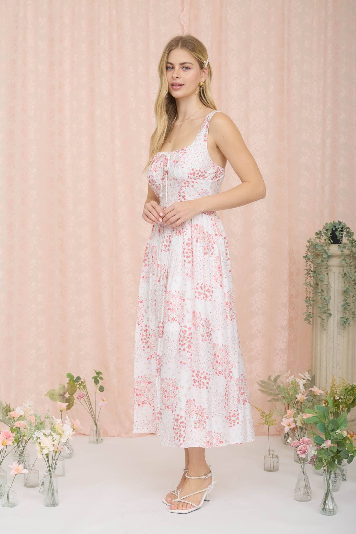 Evelina Corset Midi Dress