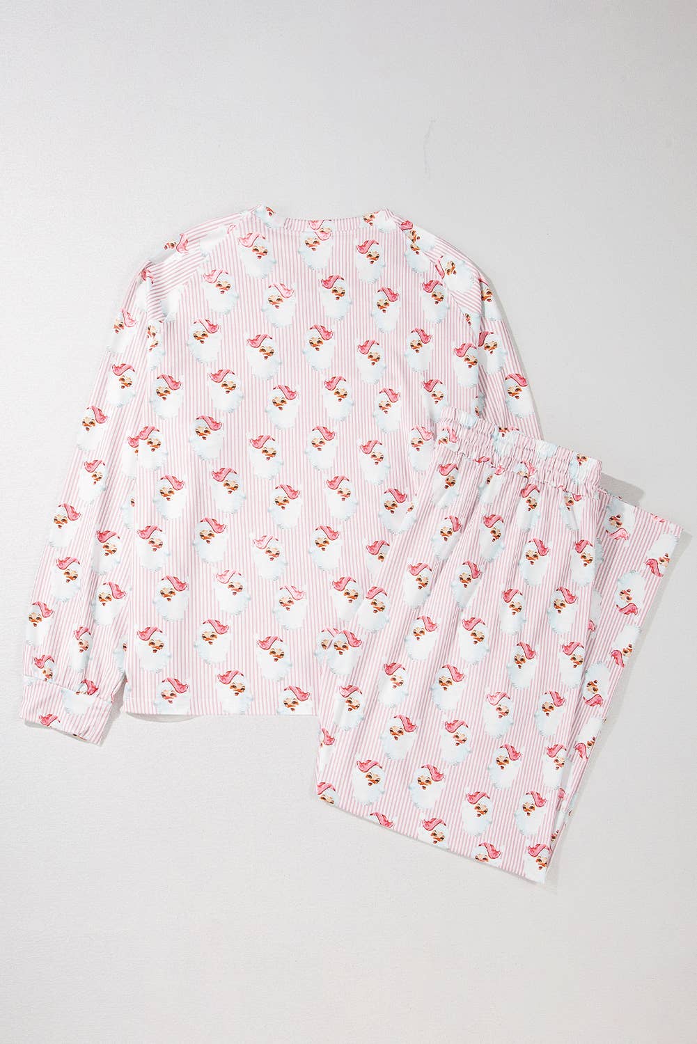 Santa Claus Striped 2pcs Lounge Set