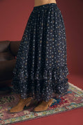 Floral Tiered Midi Skirt
