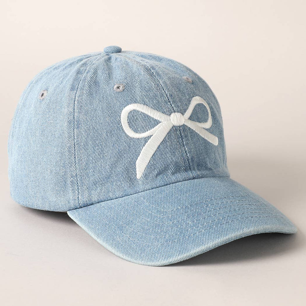 Darling Bow Denim Cap