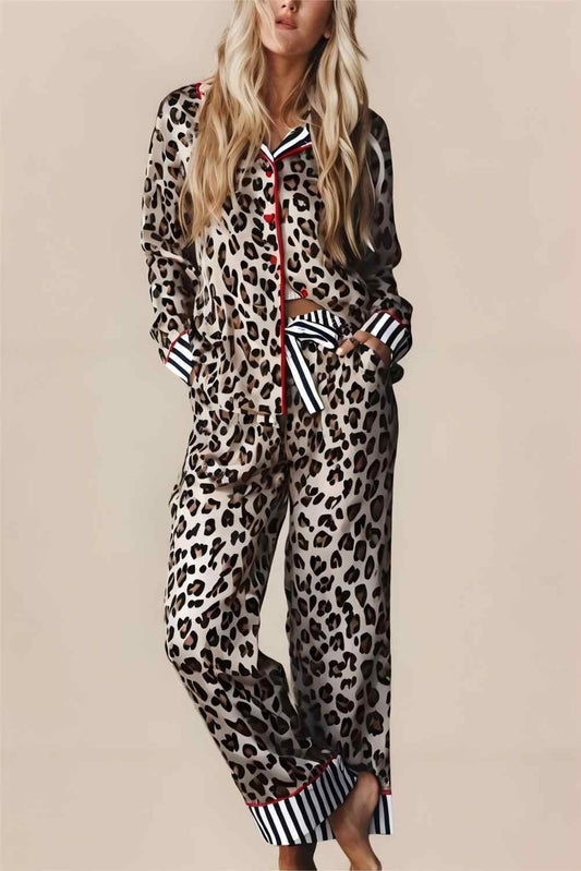 Leopard Print Pajama Set