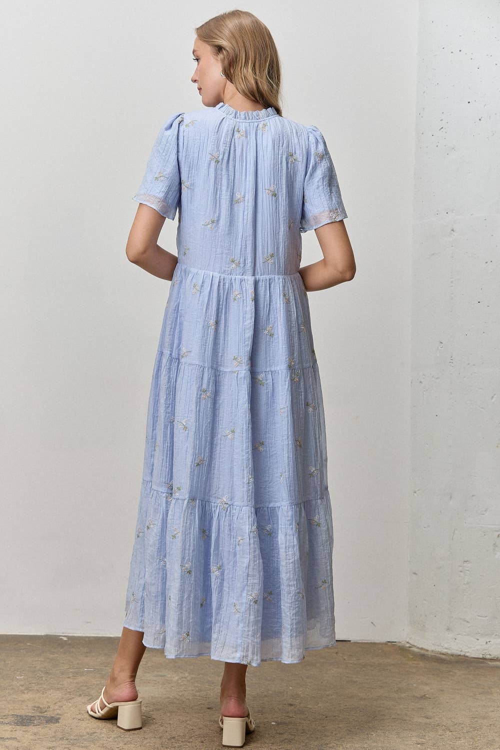 Amber Embroidered Midi Dress