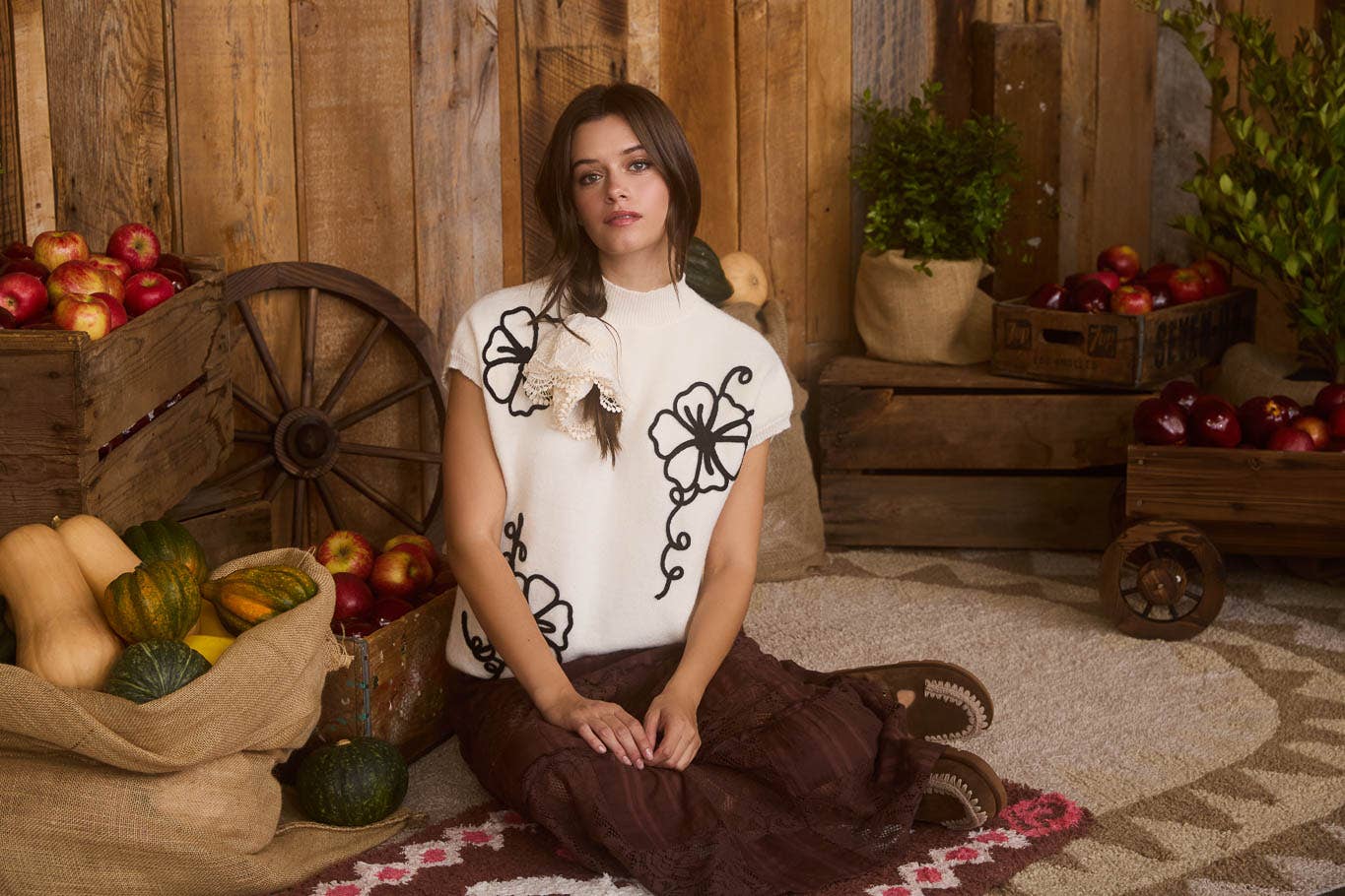 Floral Knit Sweater