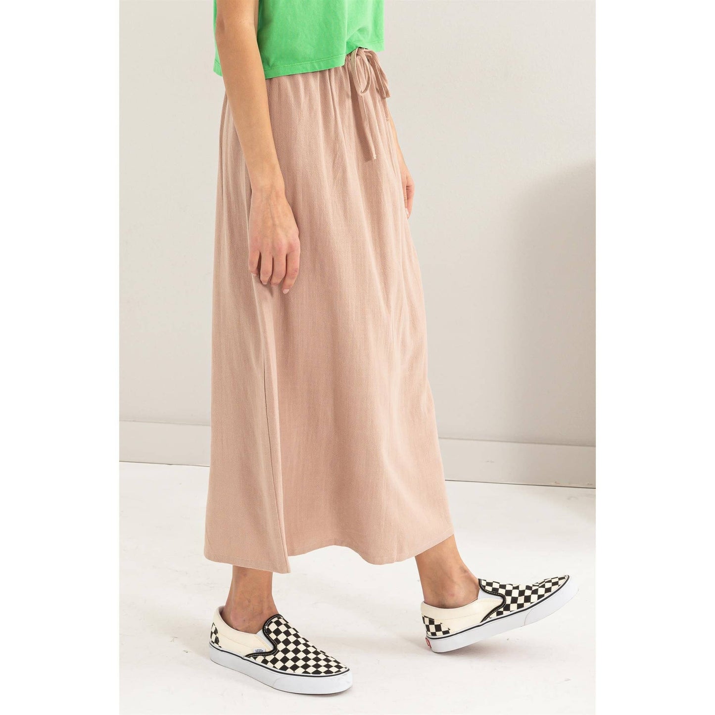 Linen Midi Skirt