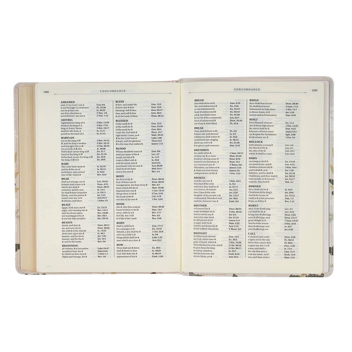 KJV Note-Taking Bible – Floral Faux Leather, Ps 91:4