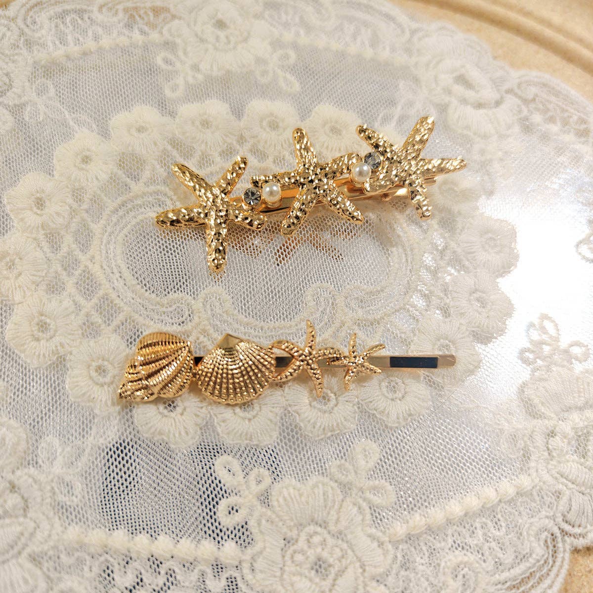 Pearl Tide Starfish Clip