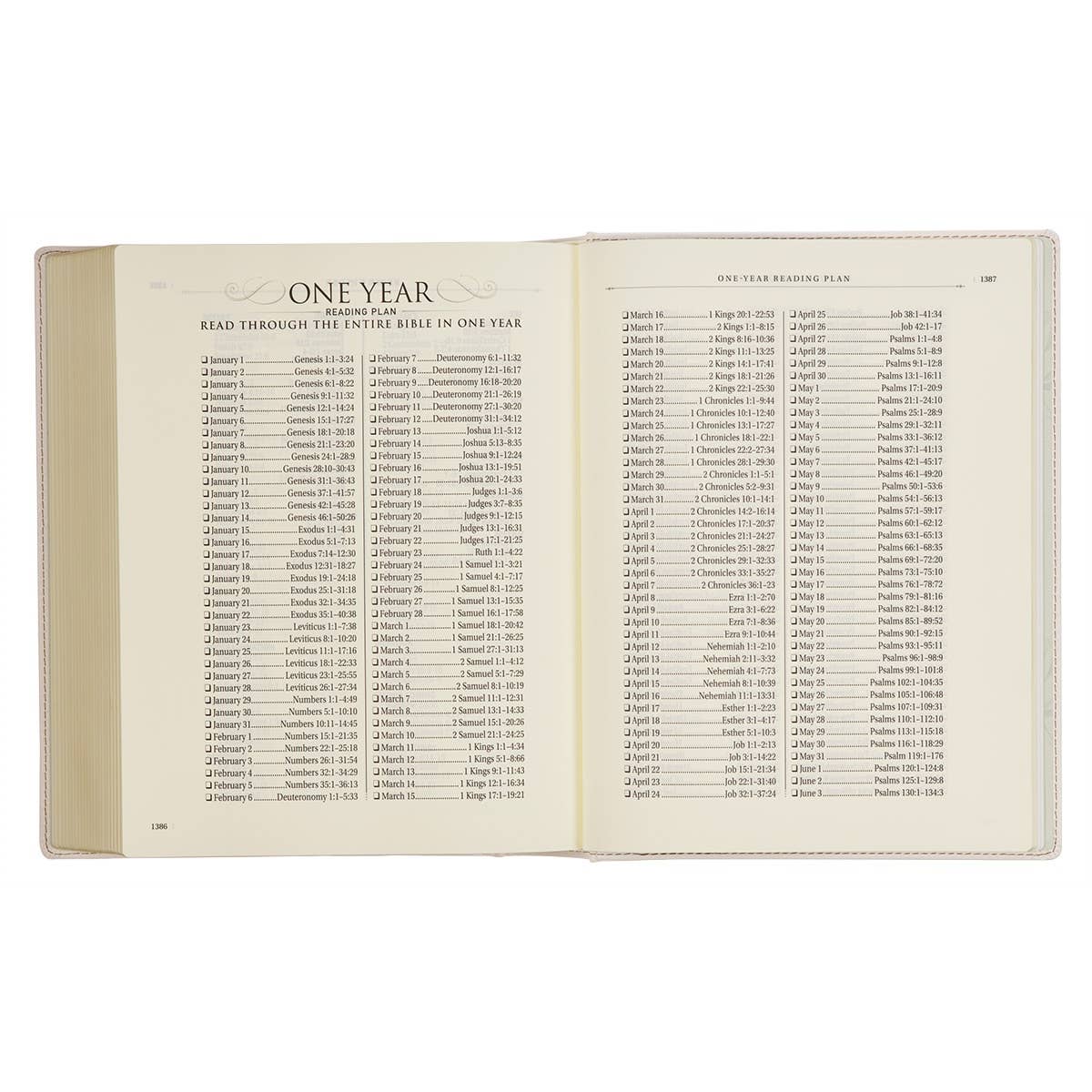 KJV Large Print Note-Taking Bible – White Floral Faux Leather