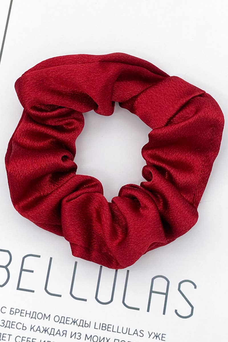 Minimalist solid color scrunchie