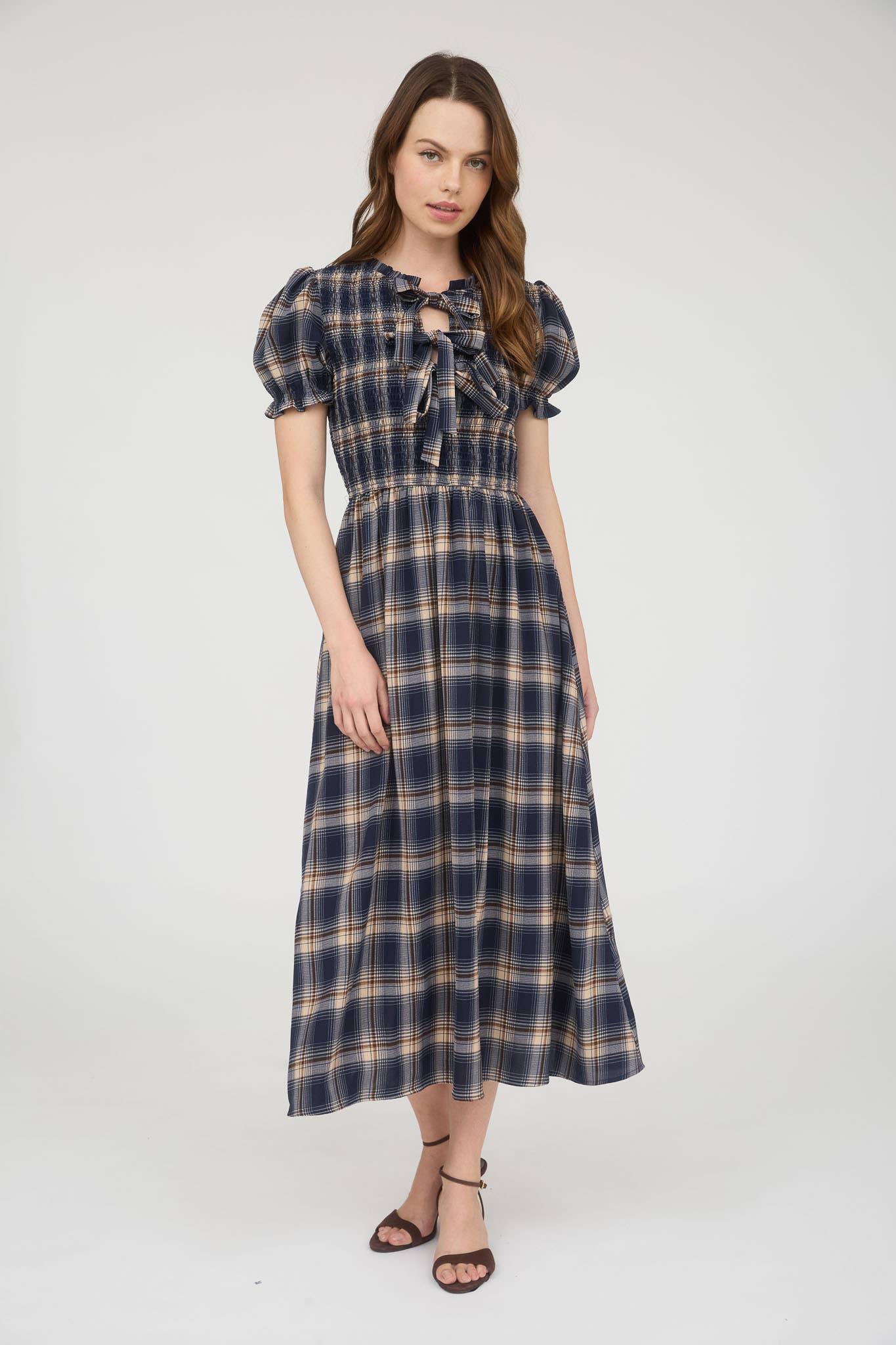 Lila Plaid Dress