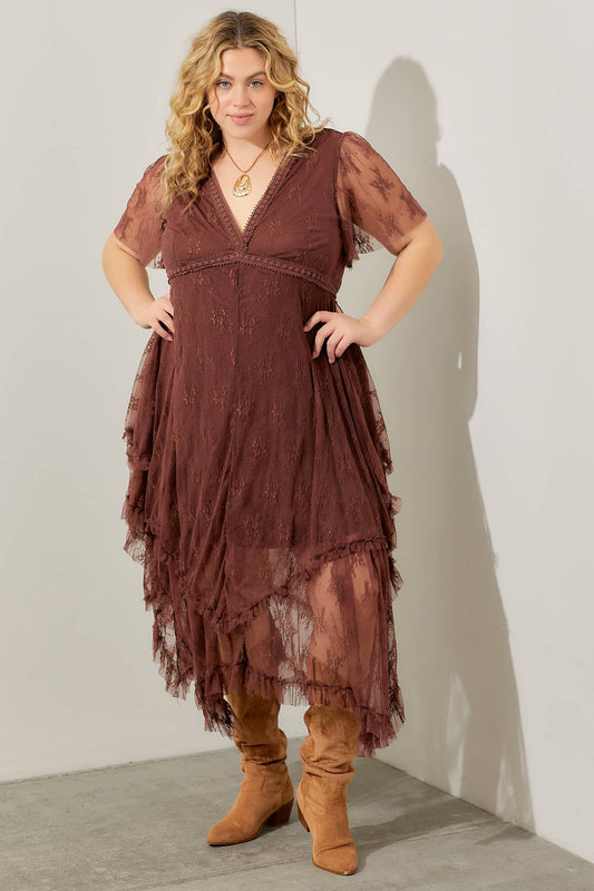 Casey Lace Detail Midi Dress