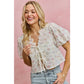 Meadow Bloom Tie Front Top