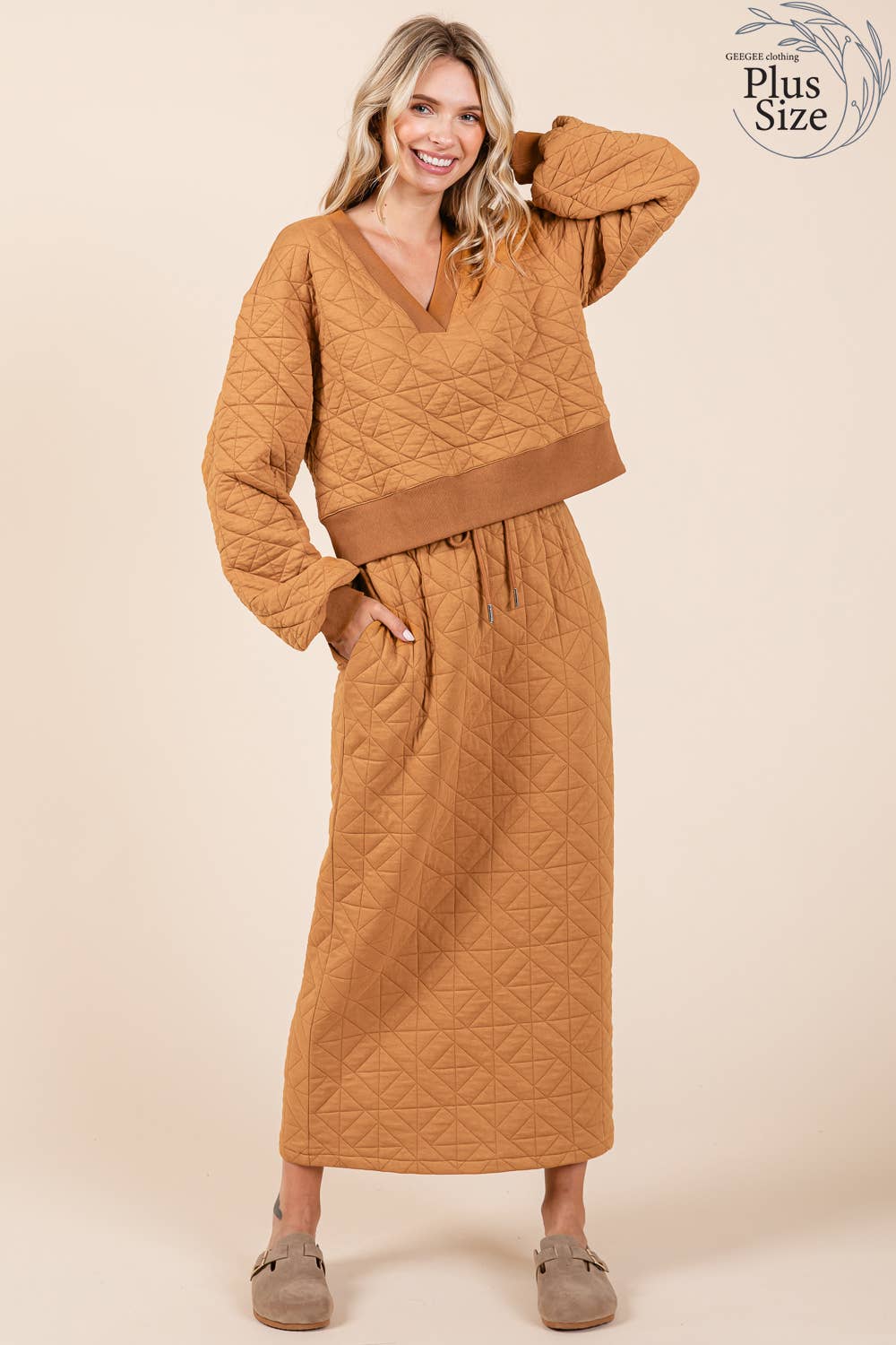 Taylor 2-Piece Quilted Knit Lounge Set