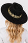 Embroidered Strap Fedora Hat