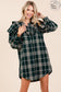 Dani Plaid Ruffled Shirt Mini Dress