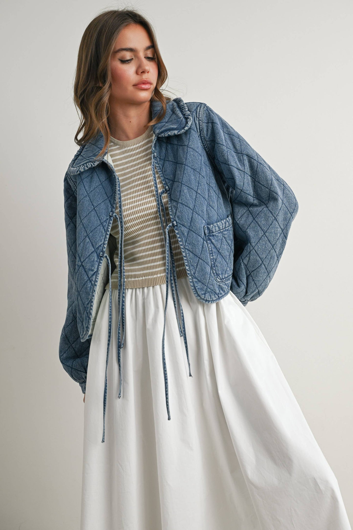 Quilted Bow Tie Jacket