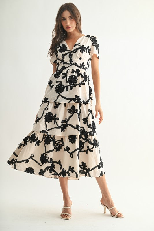 The Aurelia Embroidered Midi