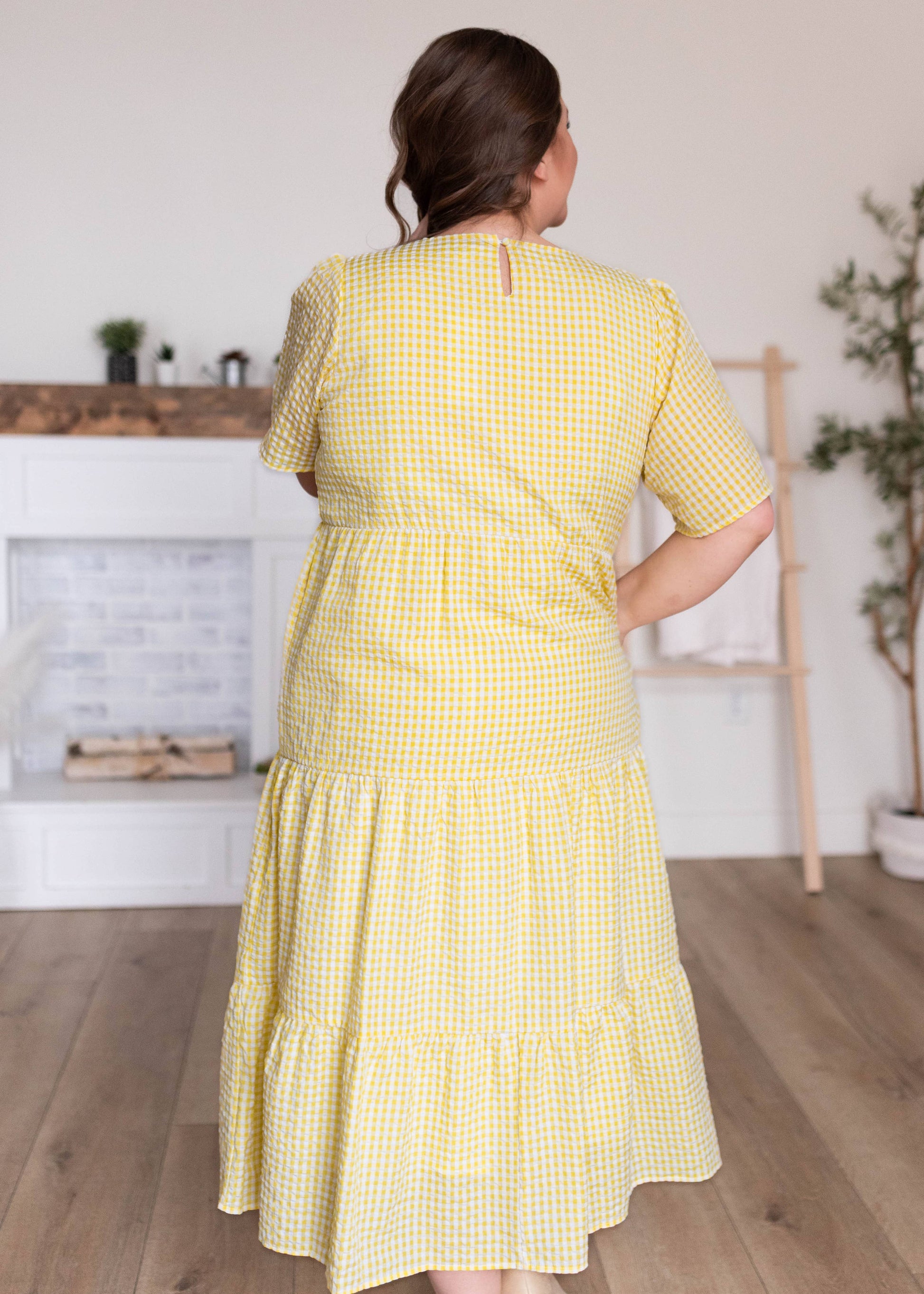 yellow and white gingham dress Blair Gingham Dress – LaLihn