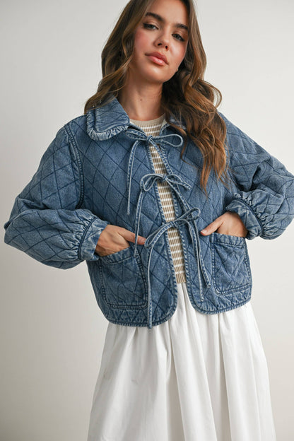 Quilted Bow Tie Jacket
