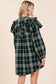 Dani Plaid Ruffled Shirt Mini Dress