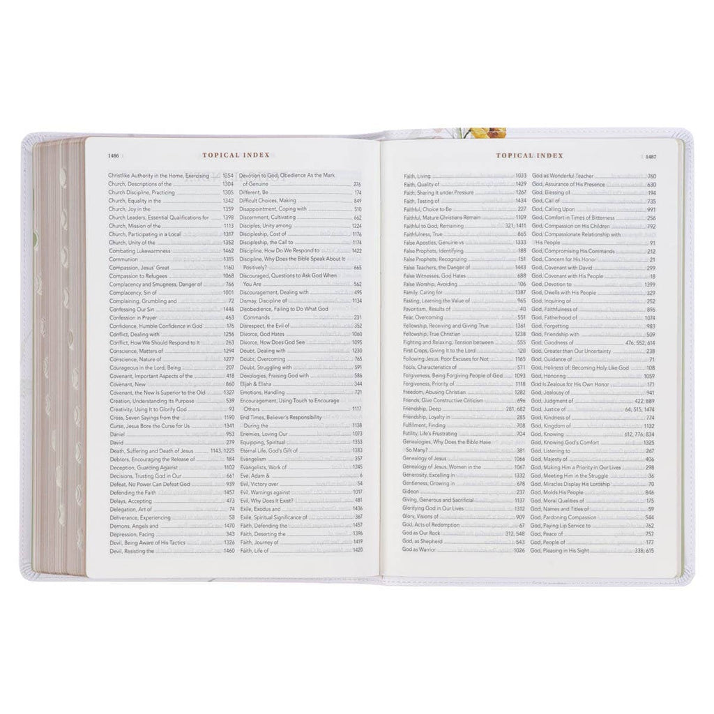 NLT Spiritual Growth Bible - Floral