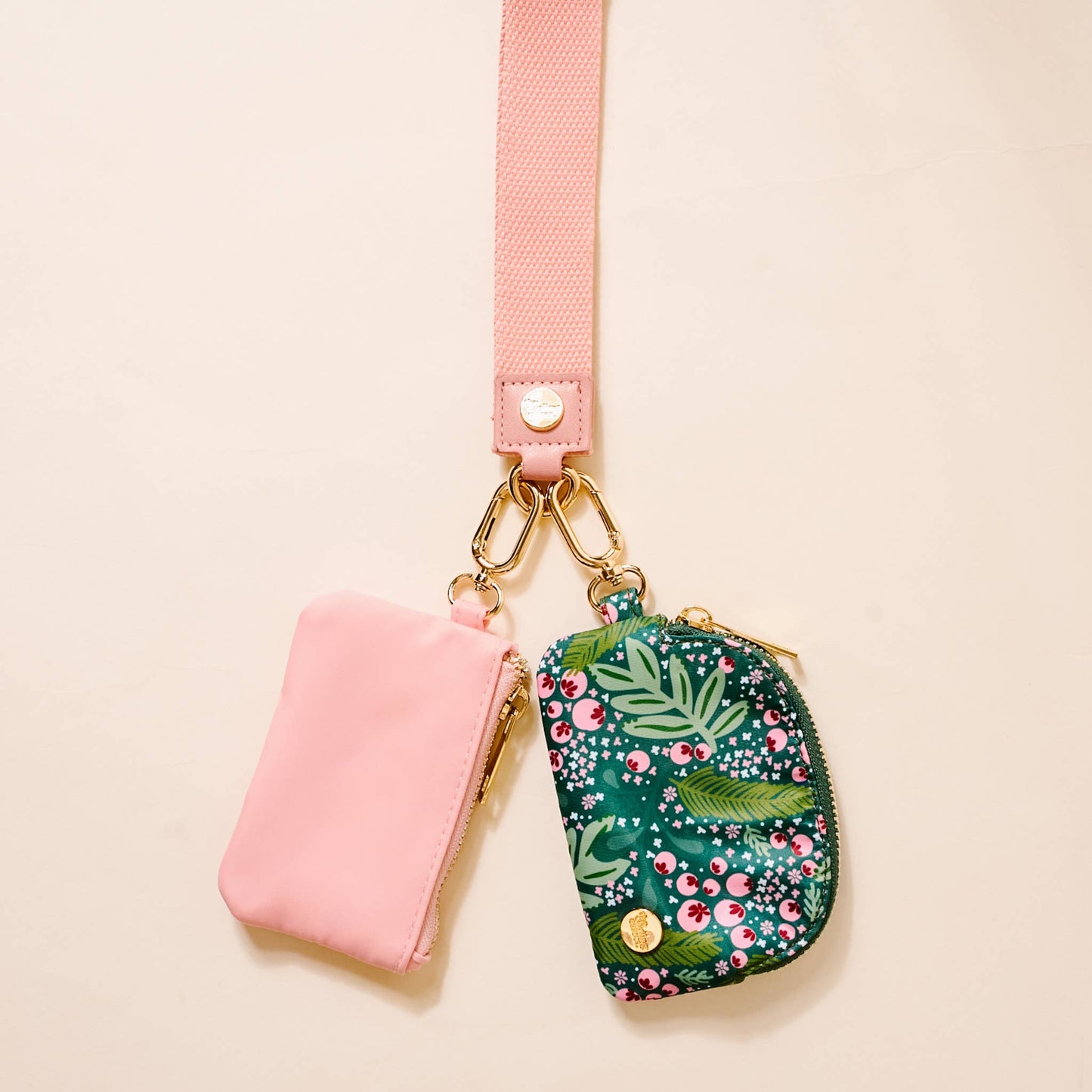 Duo Pouch Wristlet-Jolly Sprig