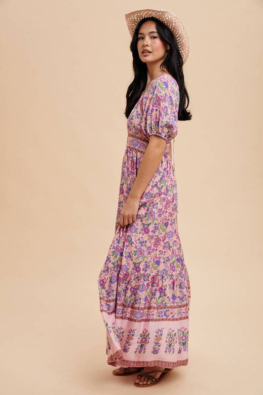 Serenity Border Print Maxi Dress