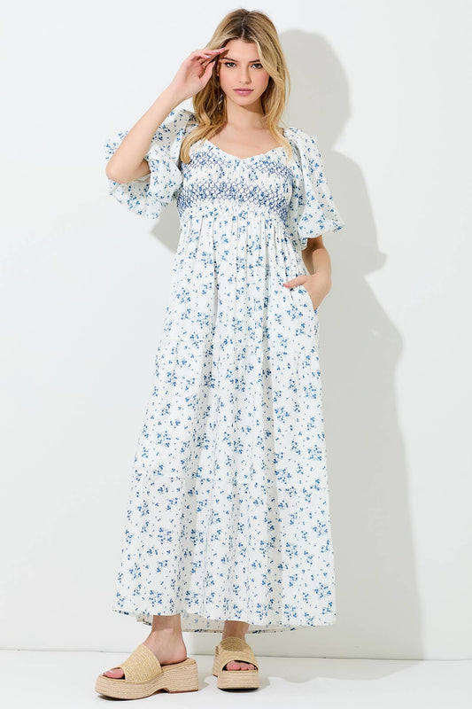 Ivory Bloom Maxi Dress