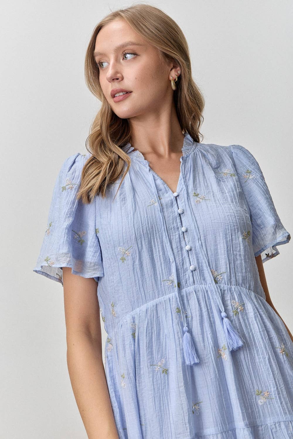 Amber Embroidered Midi Dress