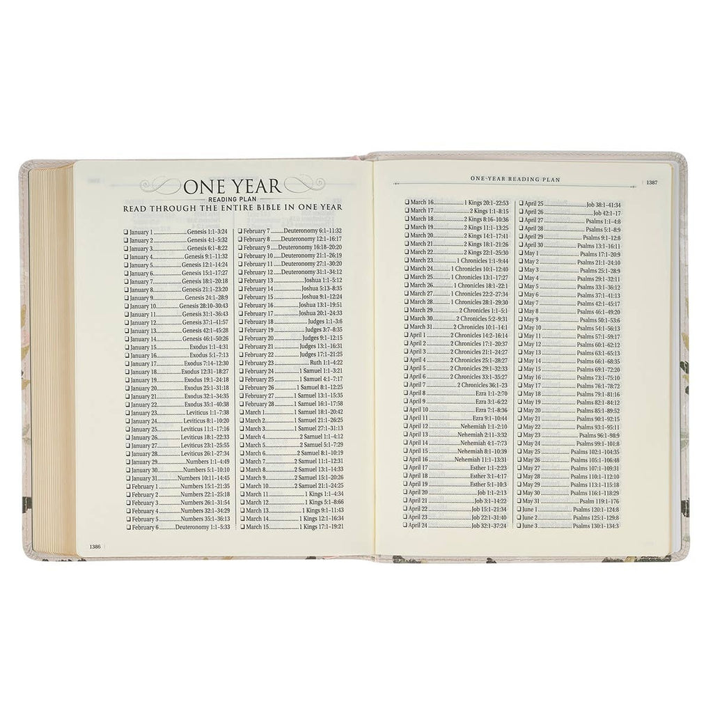 KJV Note-Taking Bible – Floral Ps 91:4