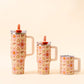 Lifestyle Flip Straw Tumbler-Patchwork Pumpkins